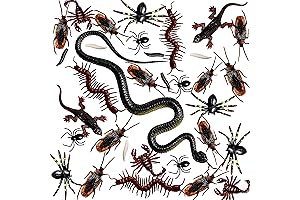 148 Pieces Realistic Fake Bugs, Whaline Plastic Scary Insects for Halloween Decoration
