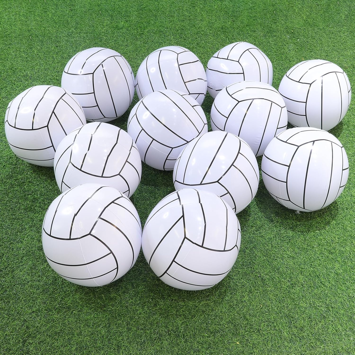 TURNMEON 12 Pack Inflatable Volleyball Beach Balls 16 Inch Beach Ball for Summer Party,Sports Ball Swimming Pool Game for Adult Pool Toys for Pool Beach Outdoor Indoor School