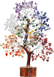 YUVDIPR Seven Chakra Money Bonsai Tree of life Healing Feng Shui Statues & Figurines Reiki Crystal Balancing Buddha Home DÃ©cor Feng Shui Spiritual Office Desk Decoration Artificial Tree Aura Cleansing