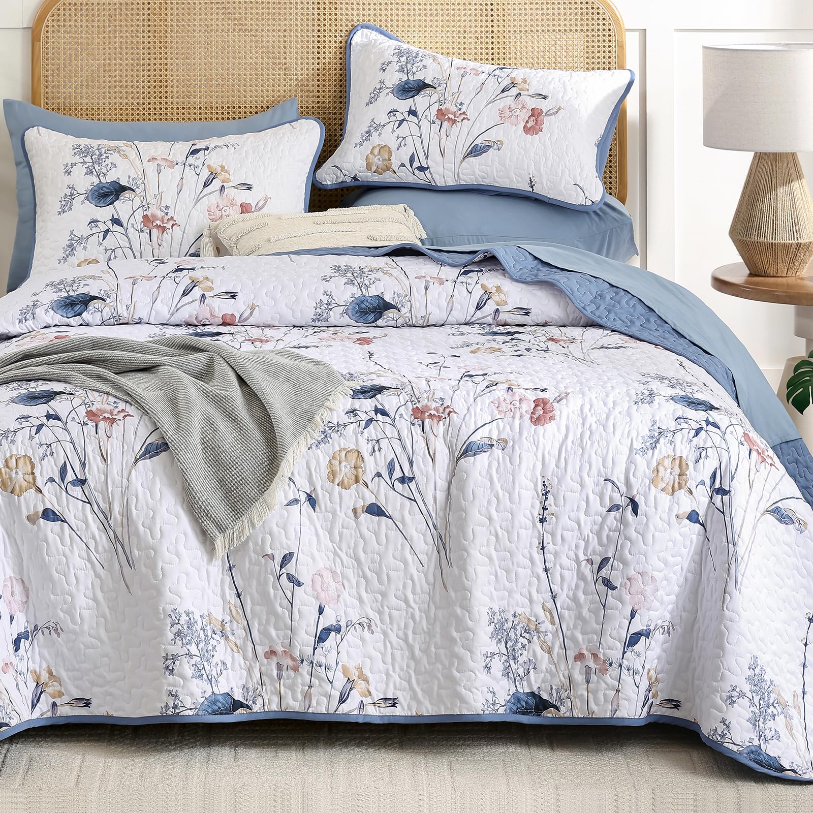 Parure de lit florale botanique housse couette imprimée WONGS BEDDING