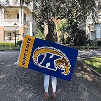 Vista 6 de Desert Cactus Bandera de la Universidad Estatal de Kent Golden Flashes Banners 100% poliéster para interiores y exteriores, banderas de 3 x 5 pies