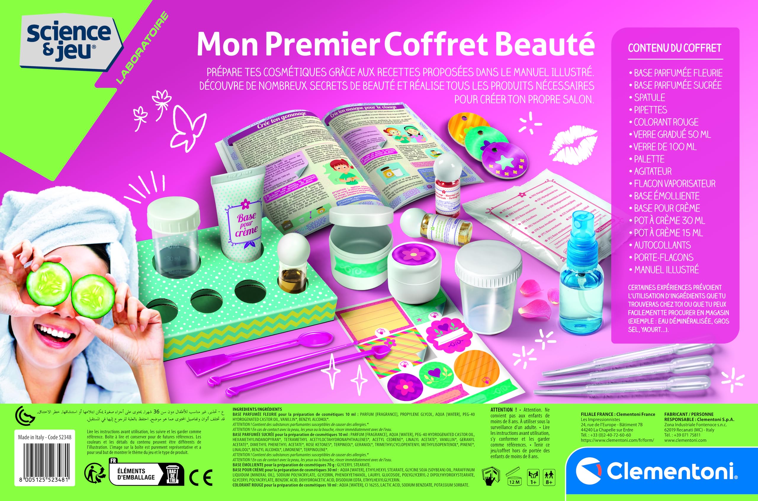 Science & Jeu Mon Premier Coffret Beauté Kit Crème et Parfum 8 Ans+