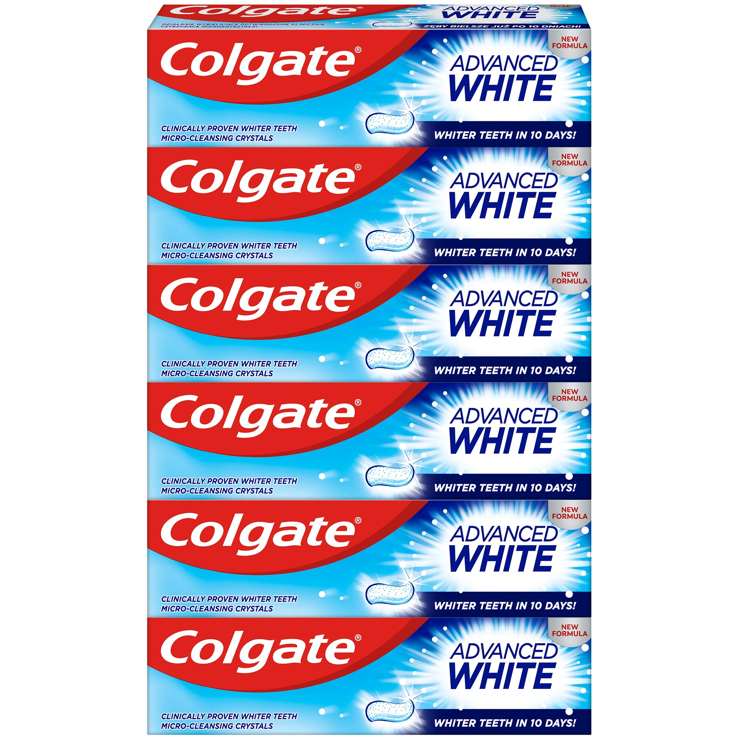 Buy Colgate Advanced White Toothpaste, 6 x Multi Action Whitening