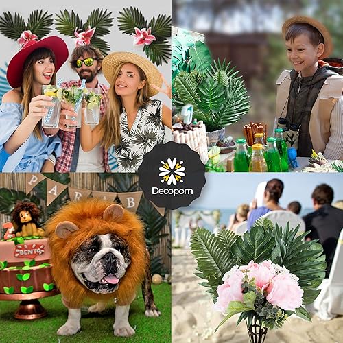 Miniatura 3 de Decopom - Juego de 84 hojas de palma artificiales