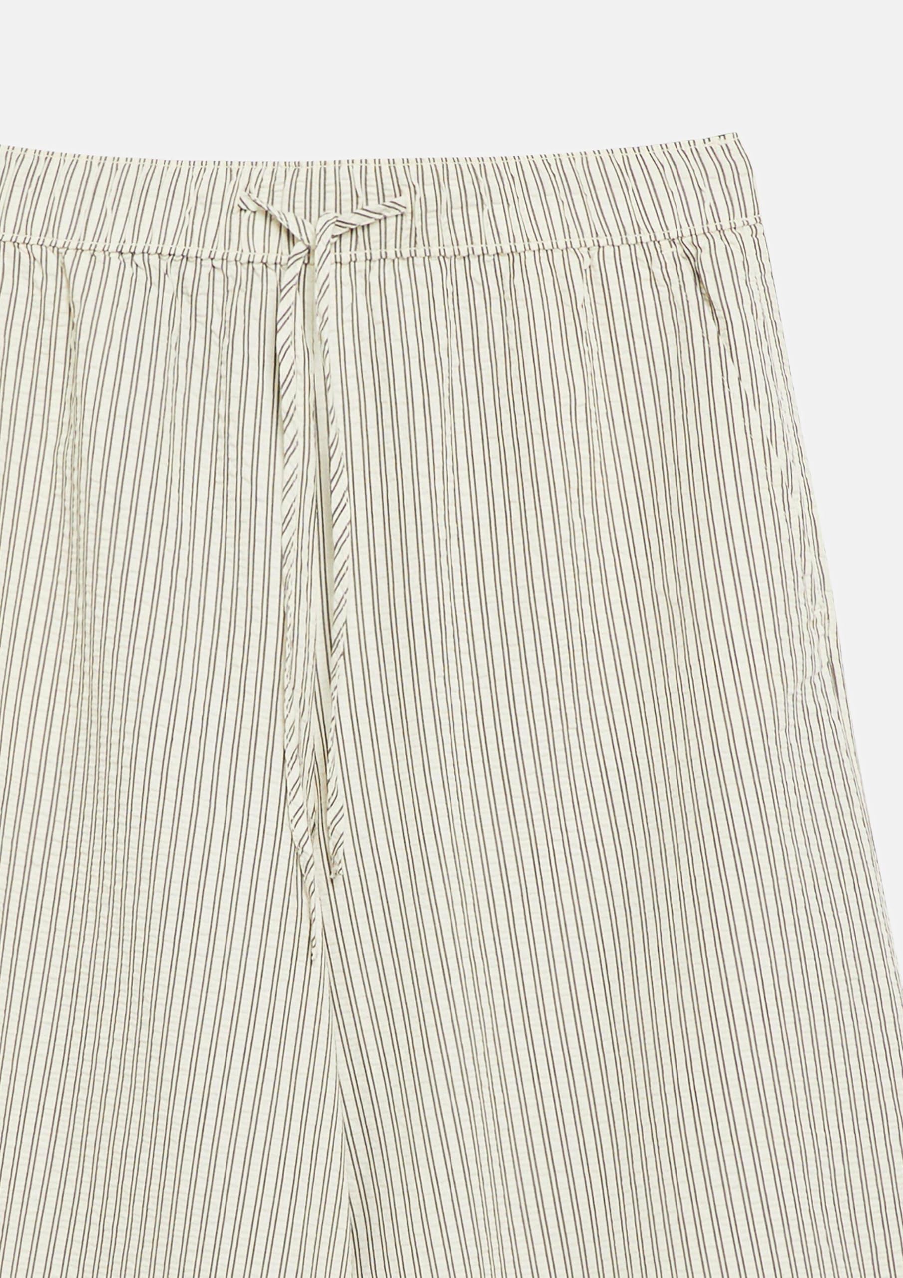 s.Oliver Damen Hose Culotte aus Seersucker mit Weitem Bein