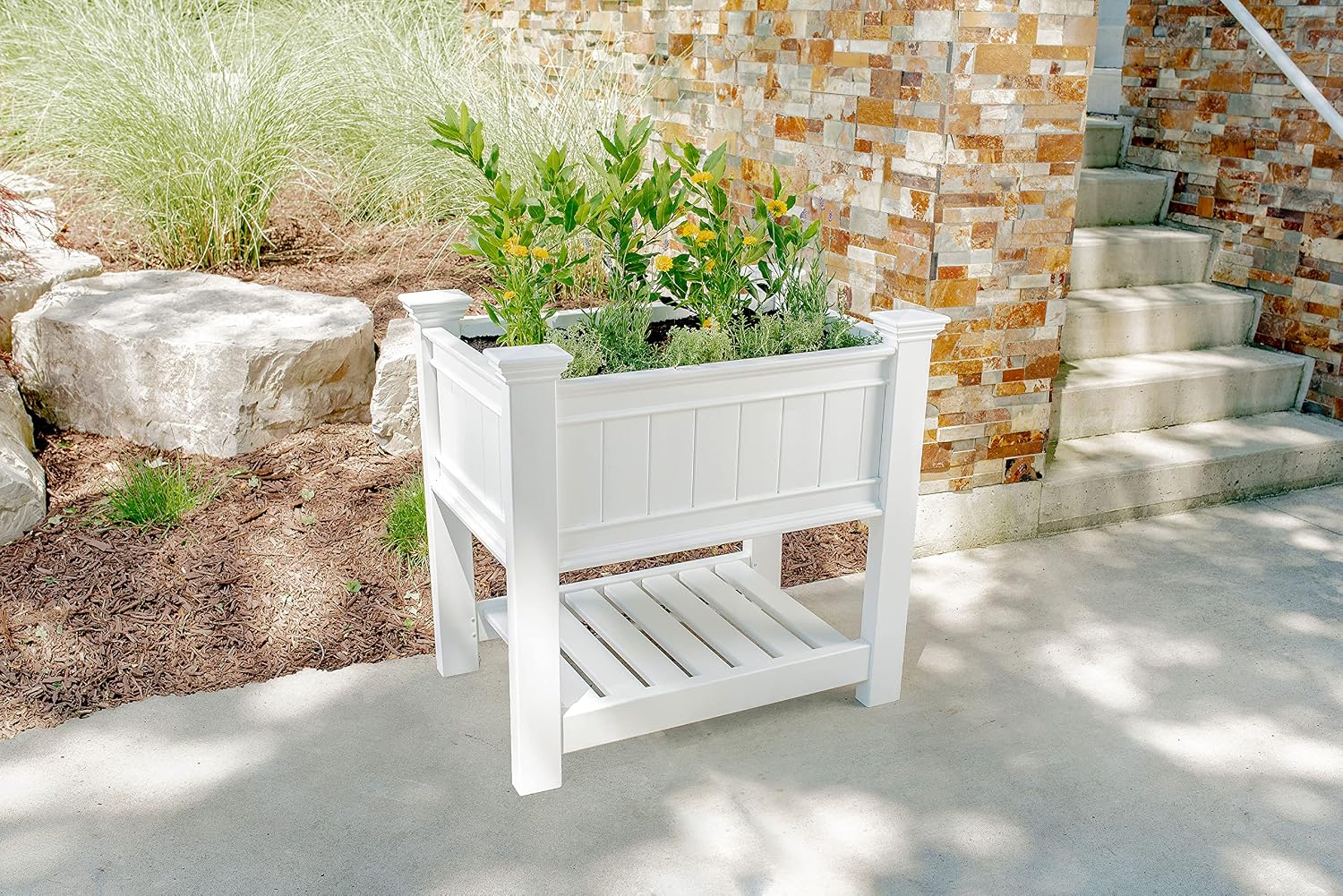Cambridge 36"W x 24"L Vinyl Raised Planter