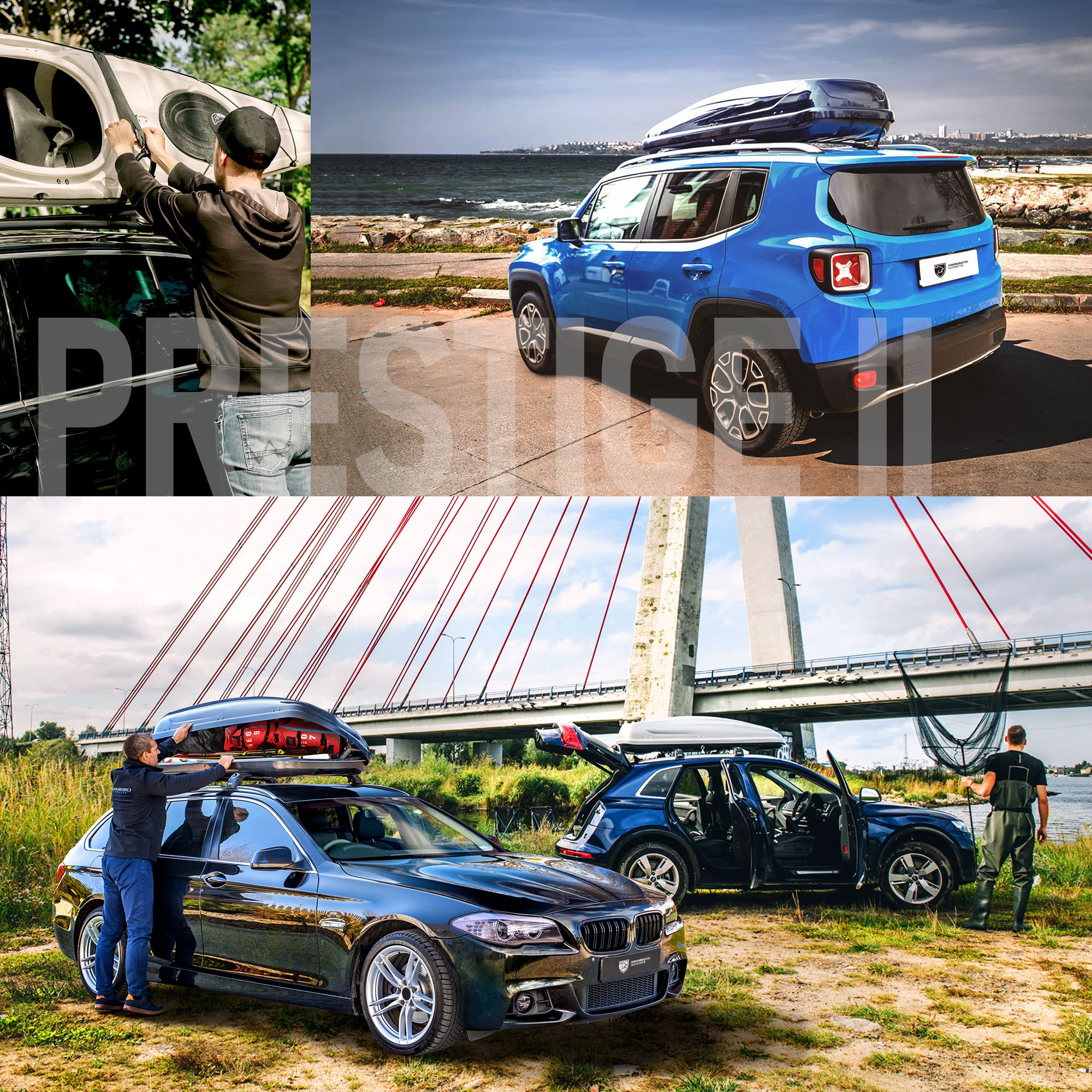 AGURI Prestige II | Kompatybilny z Mazda 6 Kombi 2013+ | Bagażnik Dachowy, Belki Dachowe | Służy do Montażu Boksu Dachowego, Uchwytu Rowerowego, Drabiny | Konstrukcja z Aluminium | TÜV