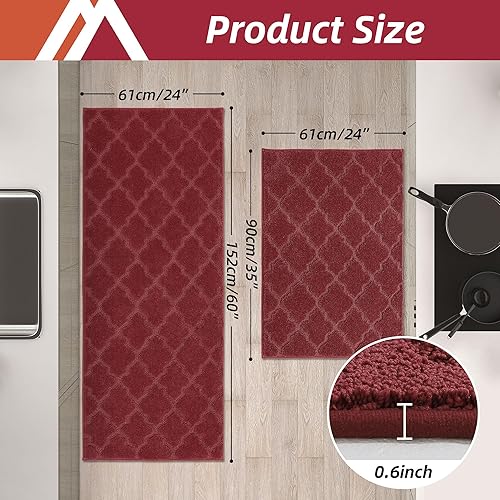 Miniatura 129 de COSY HOMEER Tapetes suaves de cocina para el frente del fregadero, alfombras súper absorbentes y tapete antideslizante de 20 x 59 pulgadas, lavable