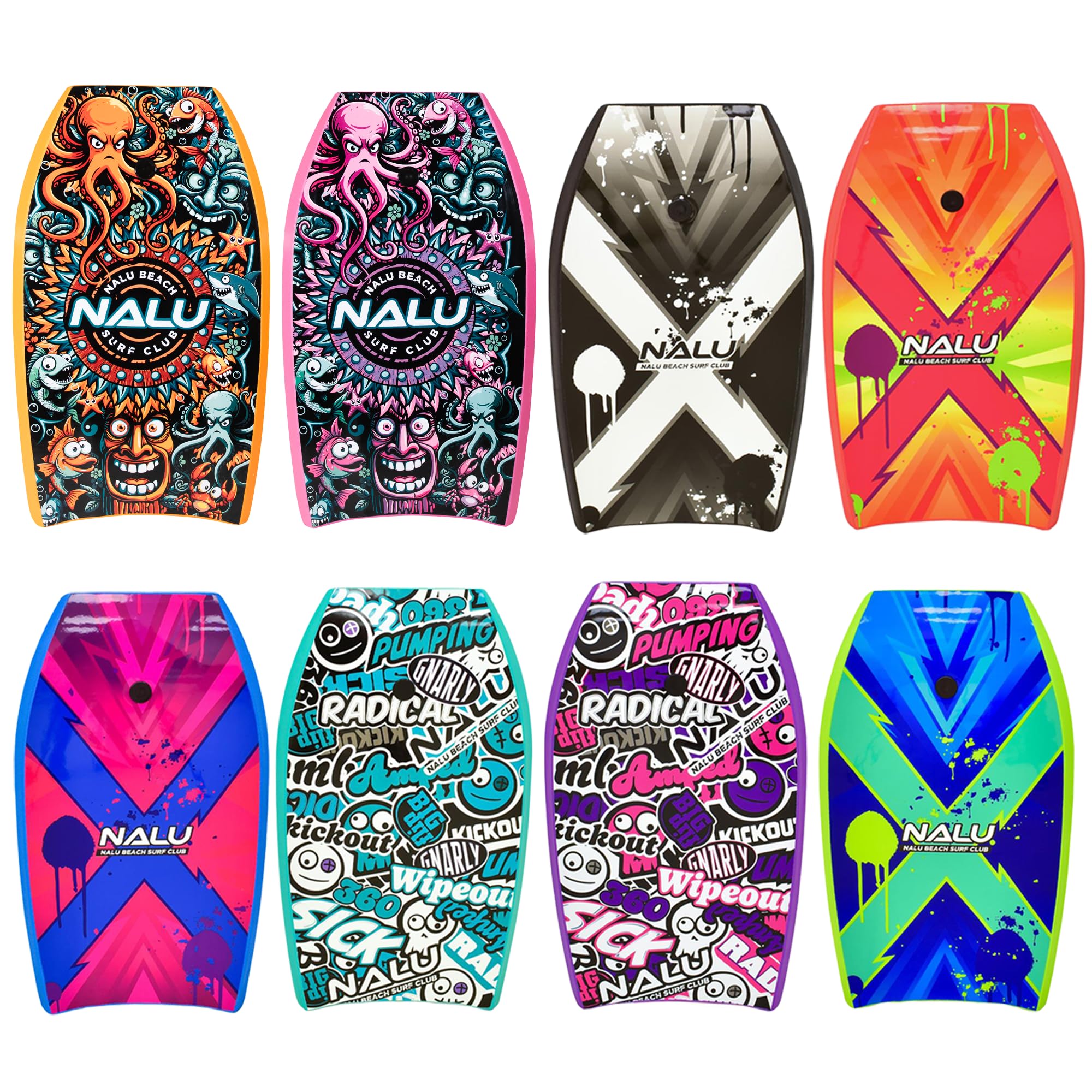 Nalu Tabla de bodyboard con correa - Tabla de cuerpo con cola creciente y núcleo XPE
