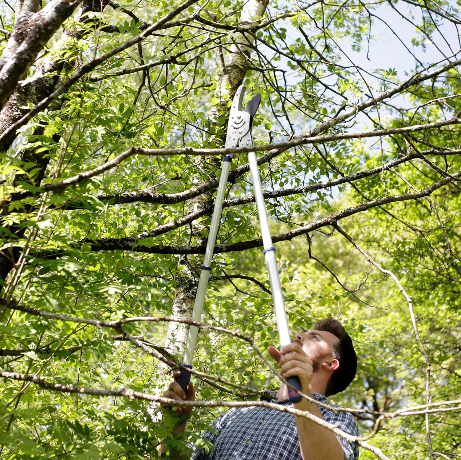 Spear & Jackson 8290RS Razorsharp Heavy Duty Telescopic Ratchet Anvil Loppers, Extendable 40 1/2" Handles, Ideal for Cutting Thick Hard To Reach Branches, Powerful Ratcheting Mechanism