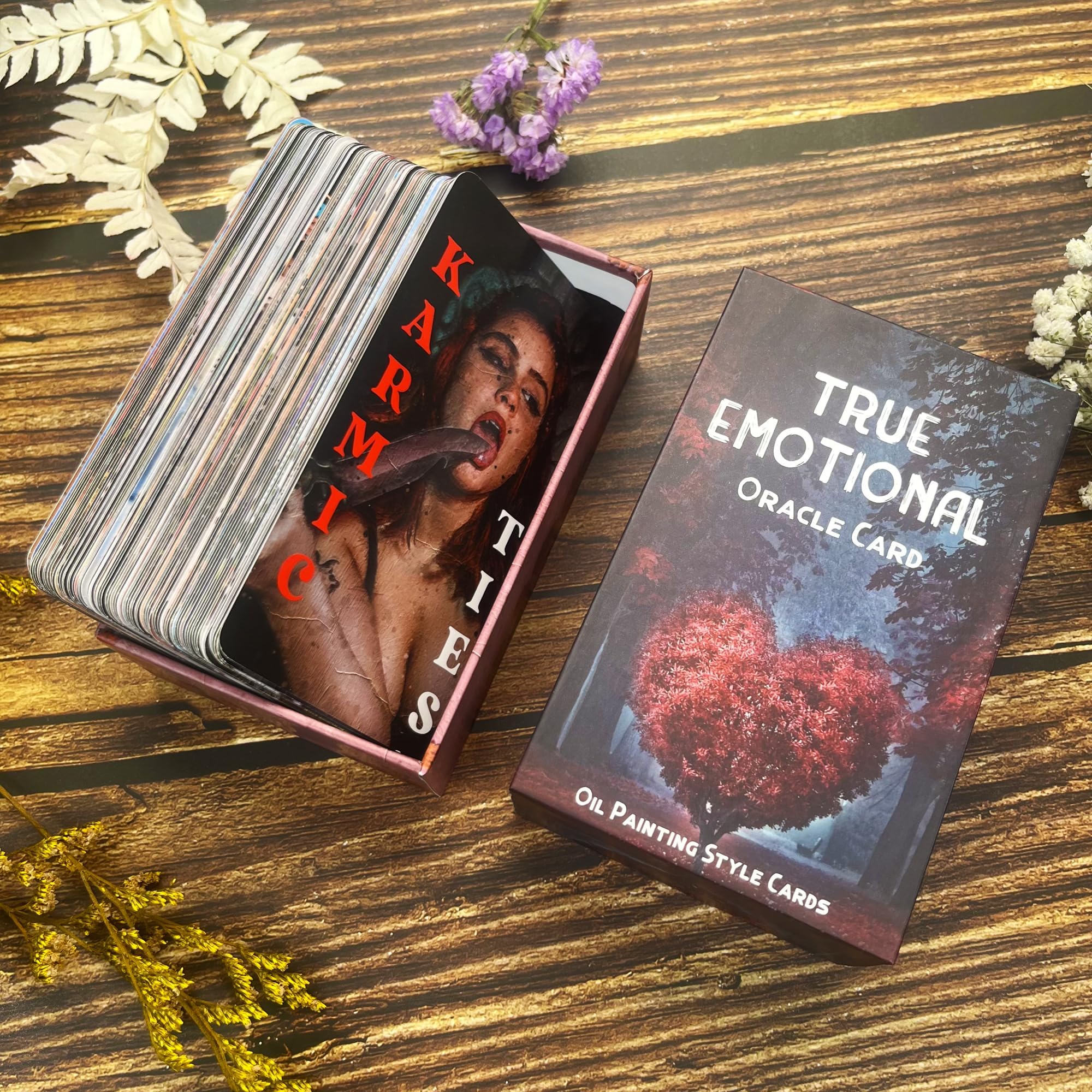 QCFQCF Twin Flame Oracle Cards, Soulmate Oracle Deck, Karmic Oracle Cards per principianti, arriverà al vero di qualsiasi situazione