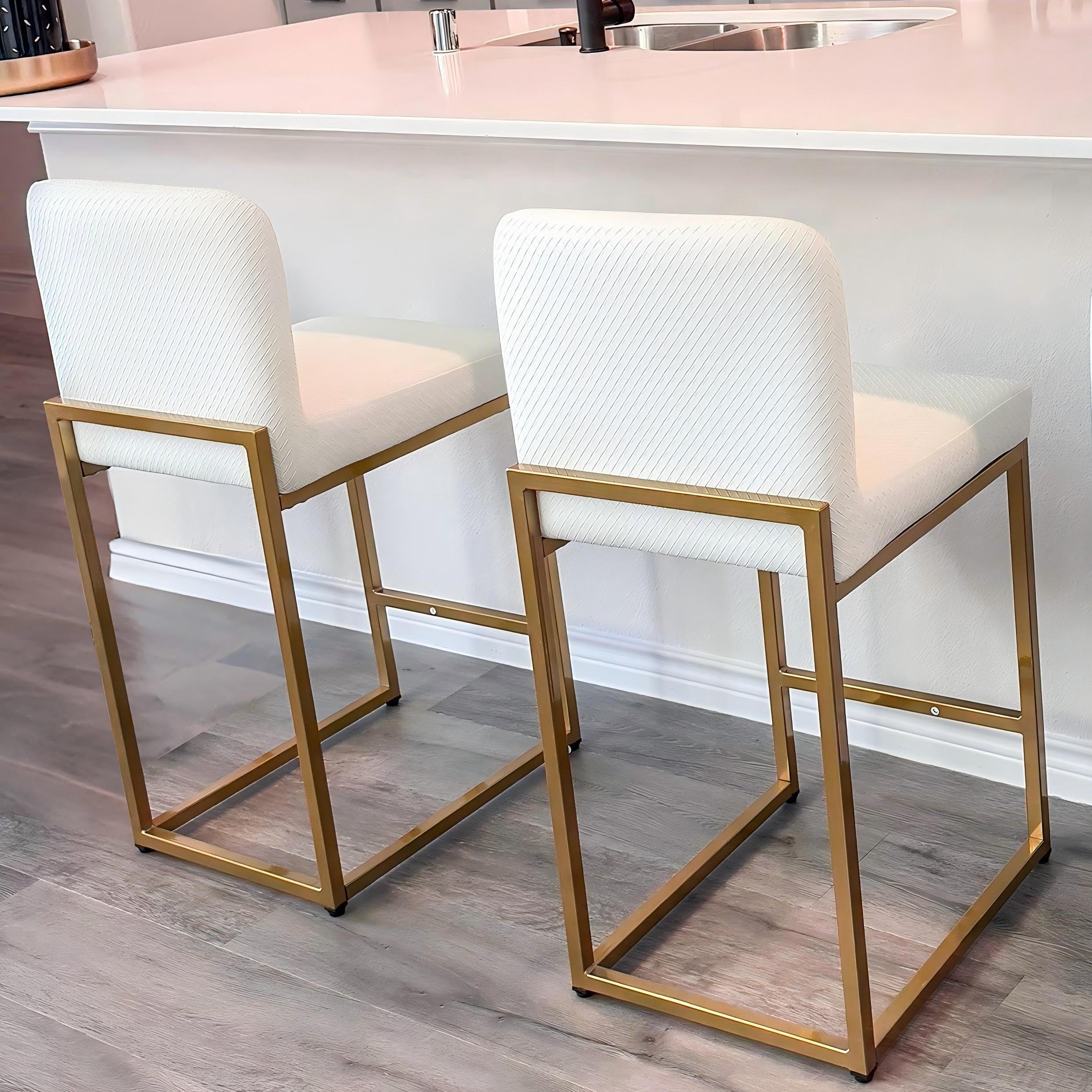 Amazon.com: ALPHA HOME 24” Bar Stools Set of 2 Counter Height Bar Stool ...