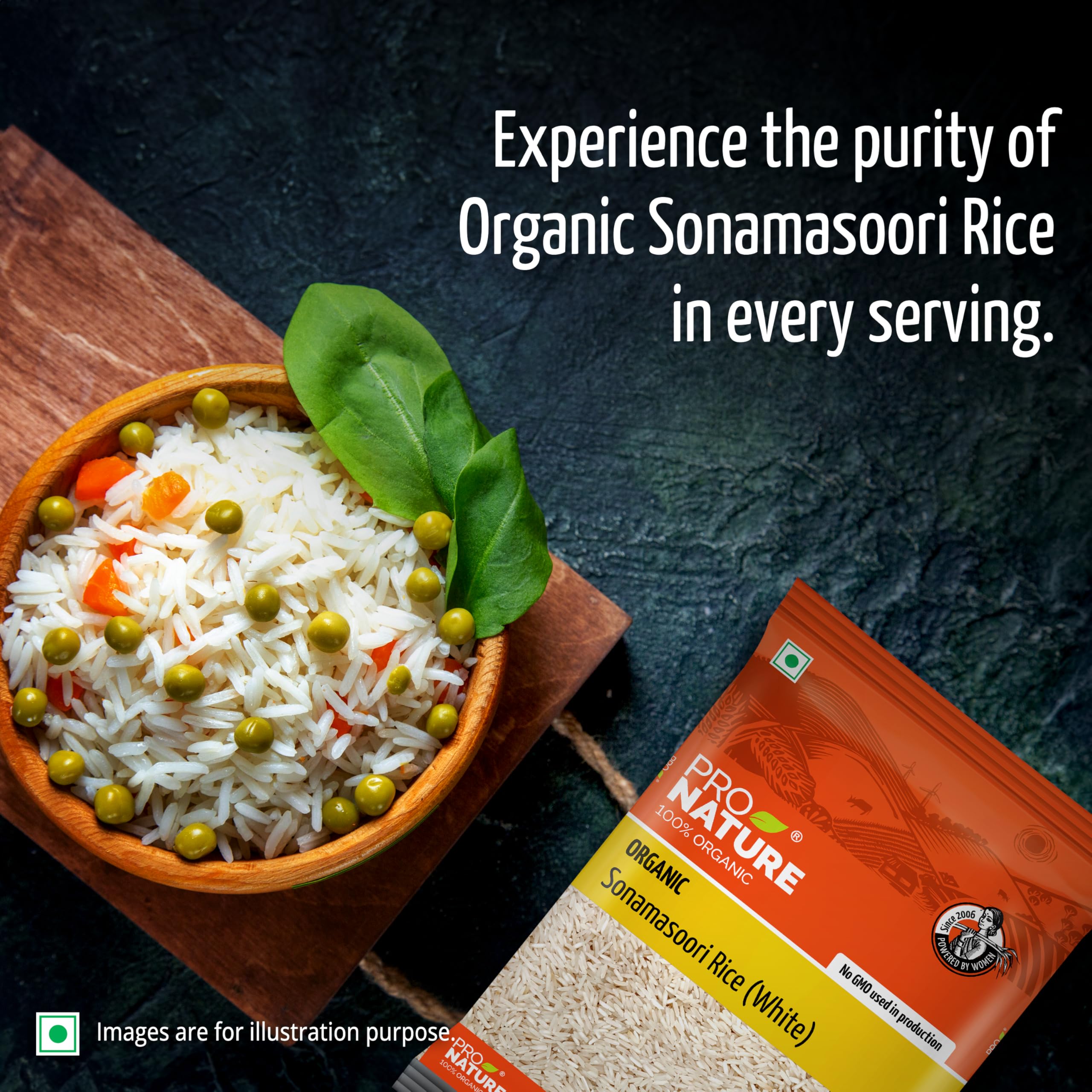Pro Nature 100% Organic Sonamasoori Rice, 1kg - Image 2 thumbnail