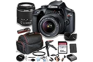 Canon EOS Rebel T100 (EOS 4000D) DSLR Camera w/EF-S 18-55mm F/3.5-5.6 Zoom...