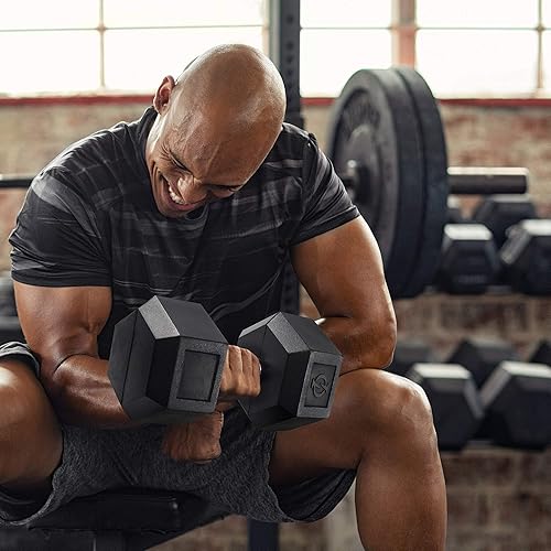Miniatura 5 de Philosophy Gym Mancuernas hexagonales con revestimiento de goma, pares