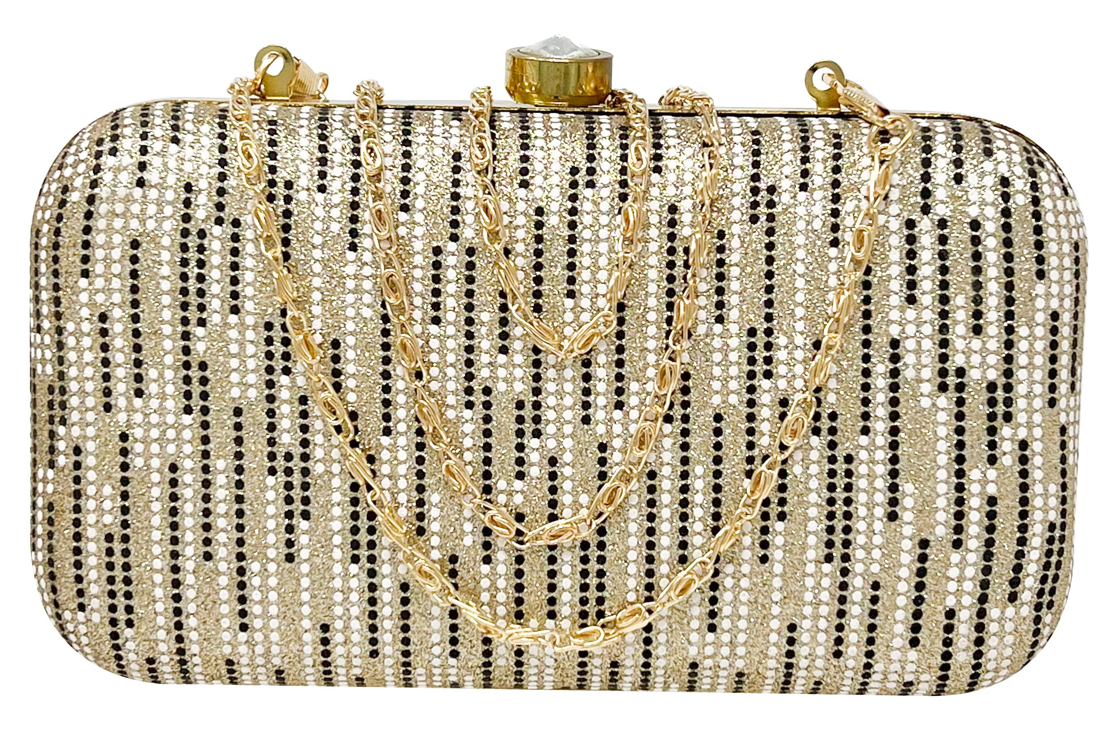 AILTINO Handicraft Beautiful Bling Box Clutch Bag Purse For Bridal Casual Party Wedding