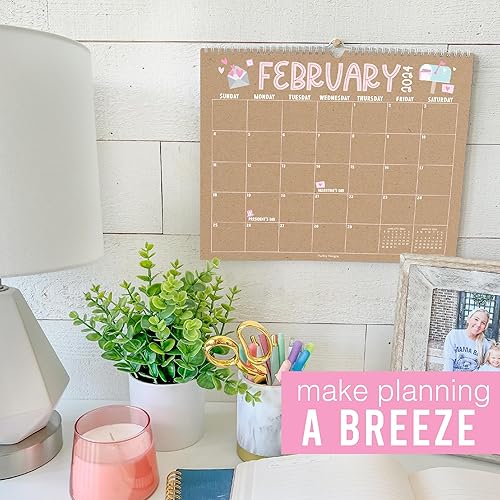 Miniatura 8 de Doodle - Calendario de pared grande 2024-2025, calendario de pared de 18 meses 2024-2025, calendario mensual de pared 2024 grande, calendario de