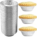 (120 Pack) 5" Aluminum Pie Pans 5 Inch, Mini Pie Tins Disposable, 5 Inch Aluminum Foil Pie - Individual Pie Pans perfect for Baking, Storing & Reheating Pot Pies Small Pie Tins