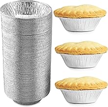 Spare Essentials (120 Pack) 5" Aluminum Pie Pans 5 Inch, Mini Pie Tins Disposable, 5 Inch Aluminum Foil Pie - Individual Pie Pans perfect for Baking, Storing & Reheating Pot Pies Small Pie Tins