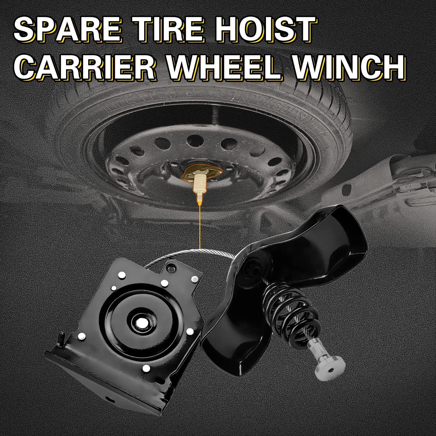 924-502 Spare Tire Hoist Fit for Chevrolet Silverado 2500 3500 2003-2010, Fit for GMC Sierra 2500 3500 2003-2010 Replace 924-502, 9259450, 25792480, 25912261, 25974844