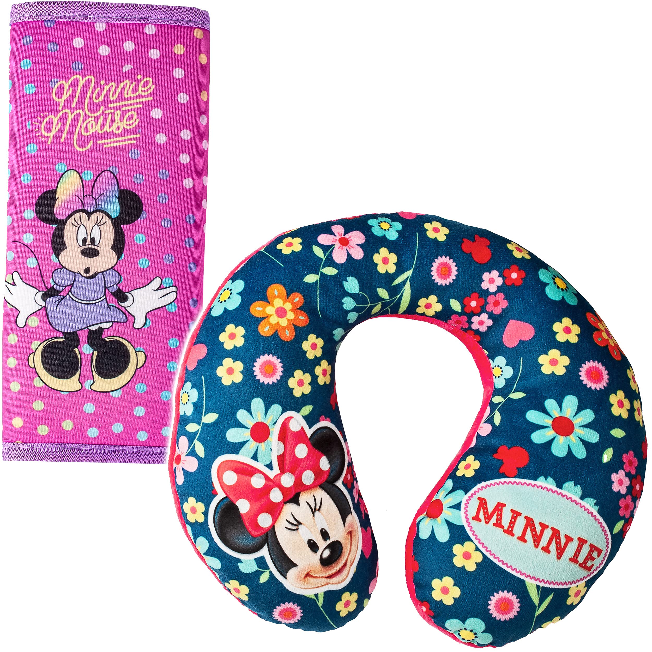 Nackenkissen Minnie Maus Mit Personalisiertem Namen - Reisekissen Für Auto & Flugzeug