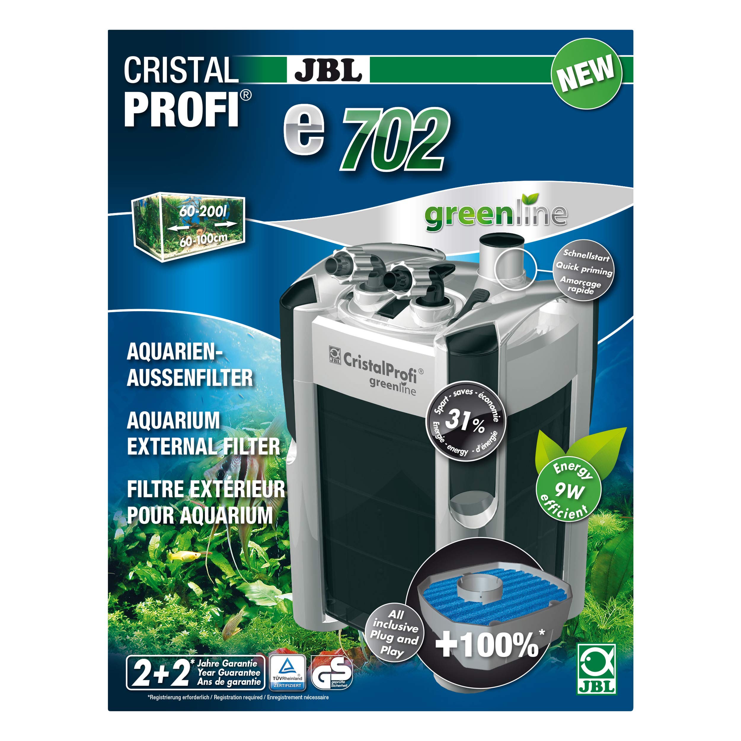 JBL CristalProfi E702 Greenline - filtro externo para acuarios