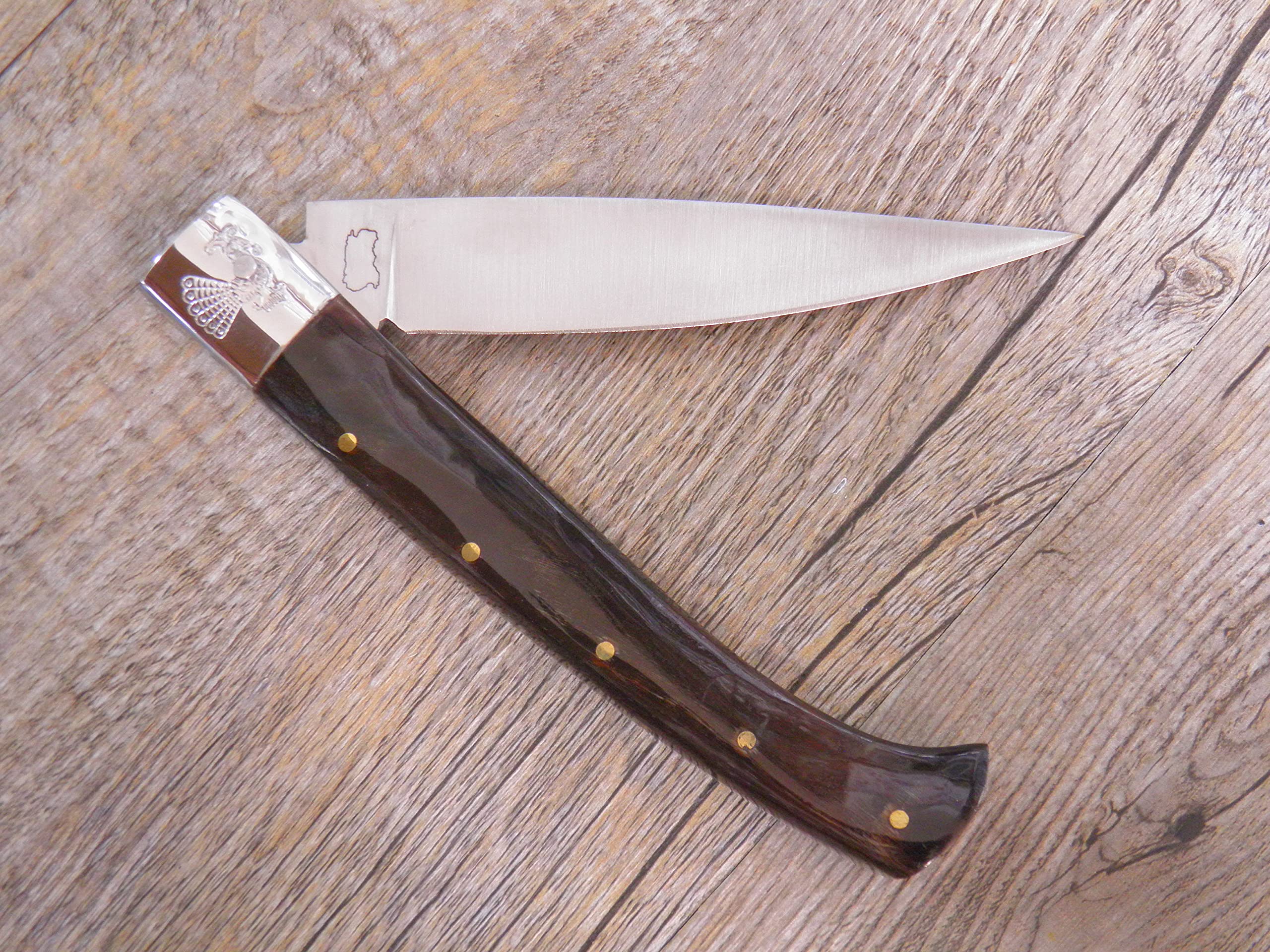 KNIFE COLTELLO 24 CM SARDEGNA SARDO Pattada MANICO CORNO DI bufalo PATTADESA