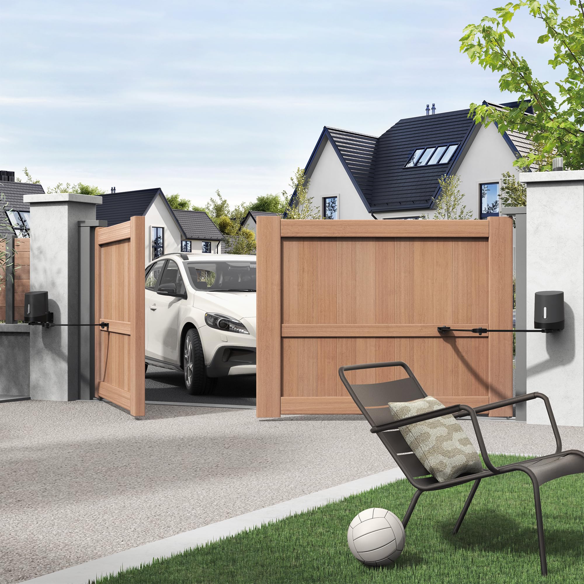 Avidsen Orane Connect Motorisation Connectée pour Portail Battant – Automatisme 24V pour Portail jusqu’à 2,5 m et 250 kg par Battant, Contrôle Smartphone et Assistant Vocal