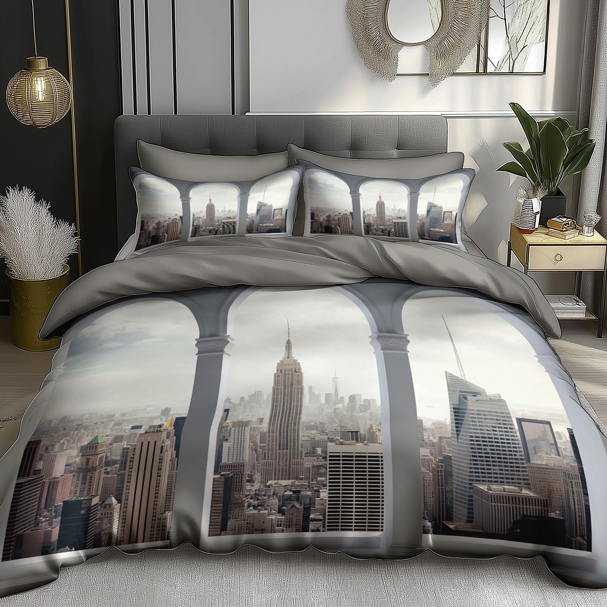 Parure de lit 140x200cm adulte zippée pour empêcher la couette de glisser la nuit