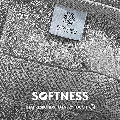 Miniatura 3 de White Classic - Juego de lujo de toallas de baño para baños, hoteles, spa y cocina, toallas de algodón egipcio, de alta absorción y de calidad