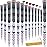 SAPLIZE Cross Cord Golf Grips Set of 13 Grips with Tape or Full Regripping Kit, Std/Mid/Jumbo, Low Taper Design, Multi-compound Hybrid, Anti-Slip Golf Club Grips, CL03 Series, Mid-Size, White