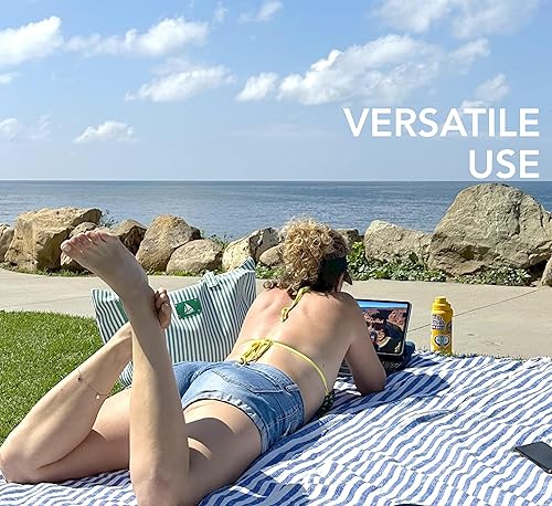 Miniatura 6 de Cottosophy Toalla de playa de algodón, sin arena, de secado rápido, grande de 71 x 39.4 pulgadas, toalla turca, toalla de piscina, toalla de baño,