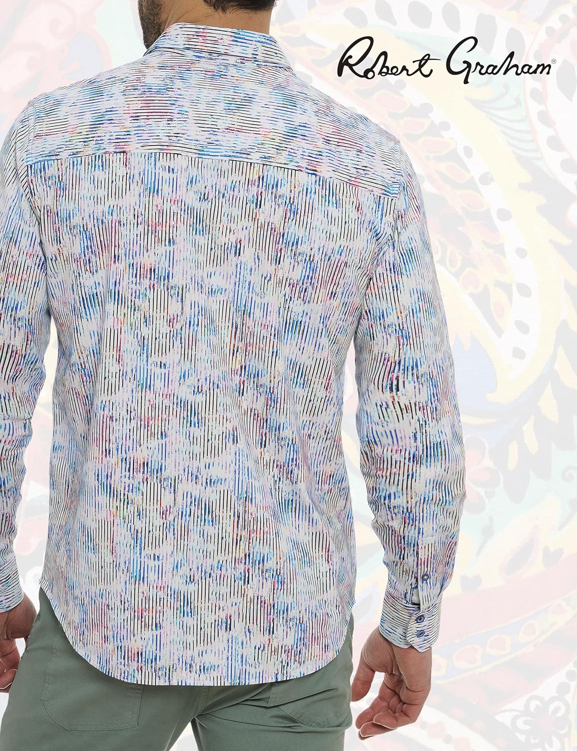 Robert Graham Mens Delray Long Sleeve Knit Shirt - Image 3