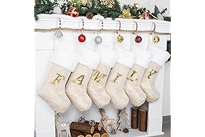 LUBOT Initials Christmas Stockings 2024 with Monogram Letters Gold