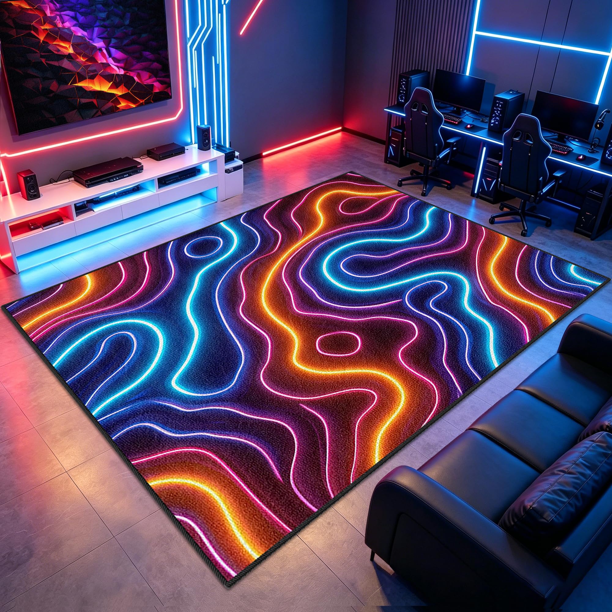 Tapis de joueur antidérapant pour protéger le sol des chambres d'ados