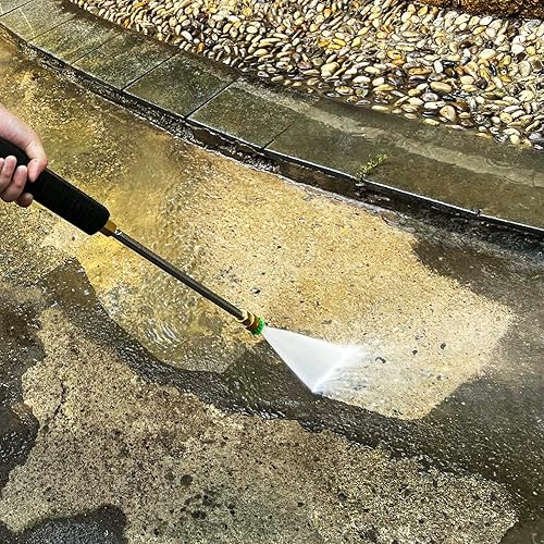 Miniatura 9 de YAMATIC Manguera flexible superior para lavadora a presión de 25 pies y 1/4 pulgadas y pistola de lavado a presión con conector rápido giratorio de