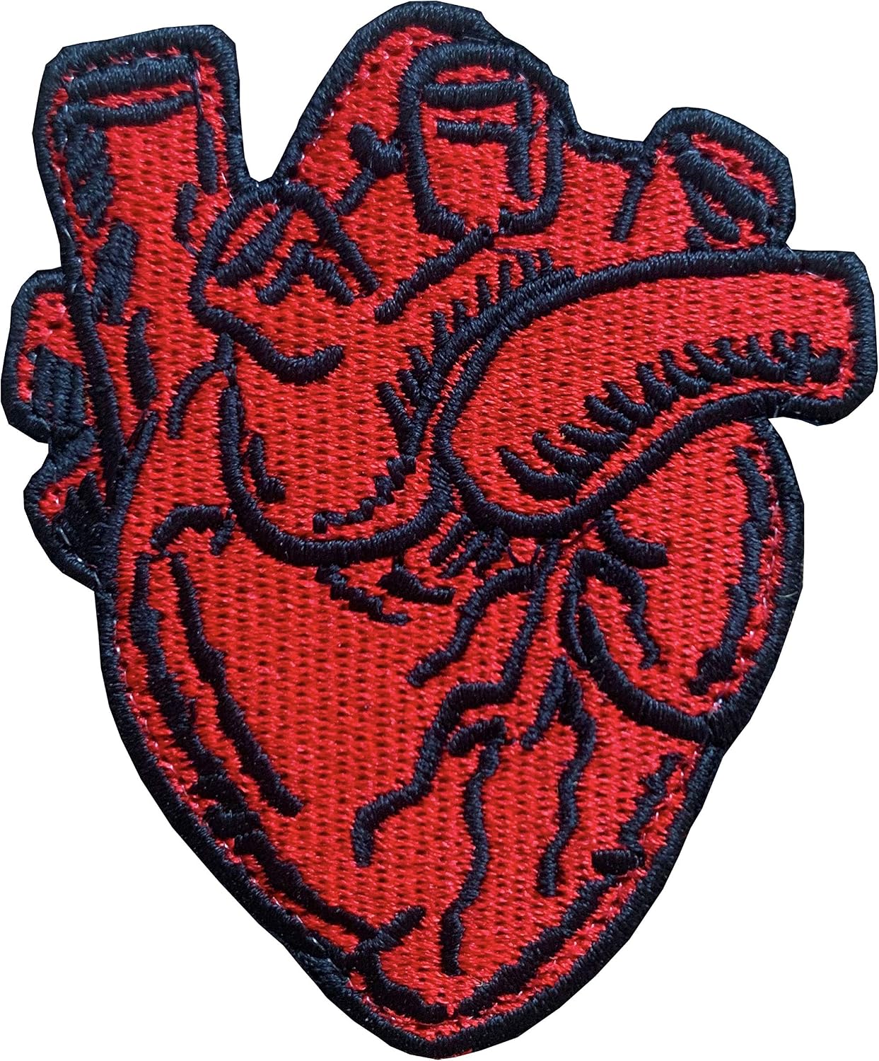 Antrix 2 Pcs Funny X-Ray Anatomical Red Heart Patch Embroidered Hook and Loop Funny Love Heart Patch for Kids,Teens, Adult, Jackets, Jersey, Biker Clothes,Hat,Backpack