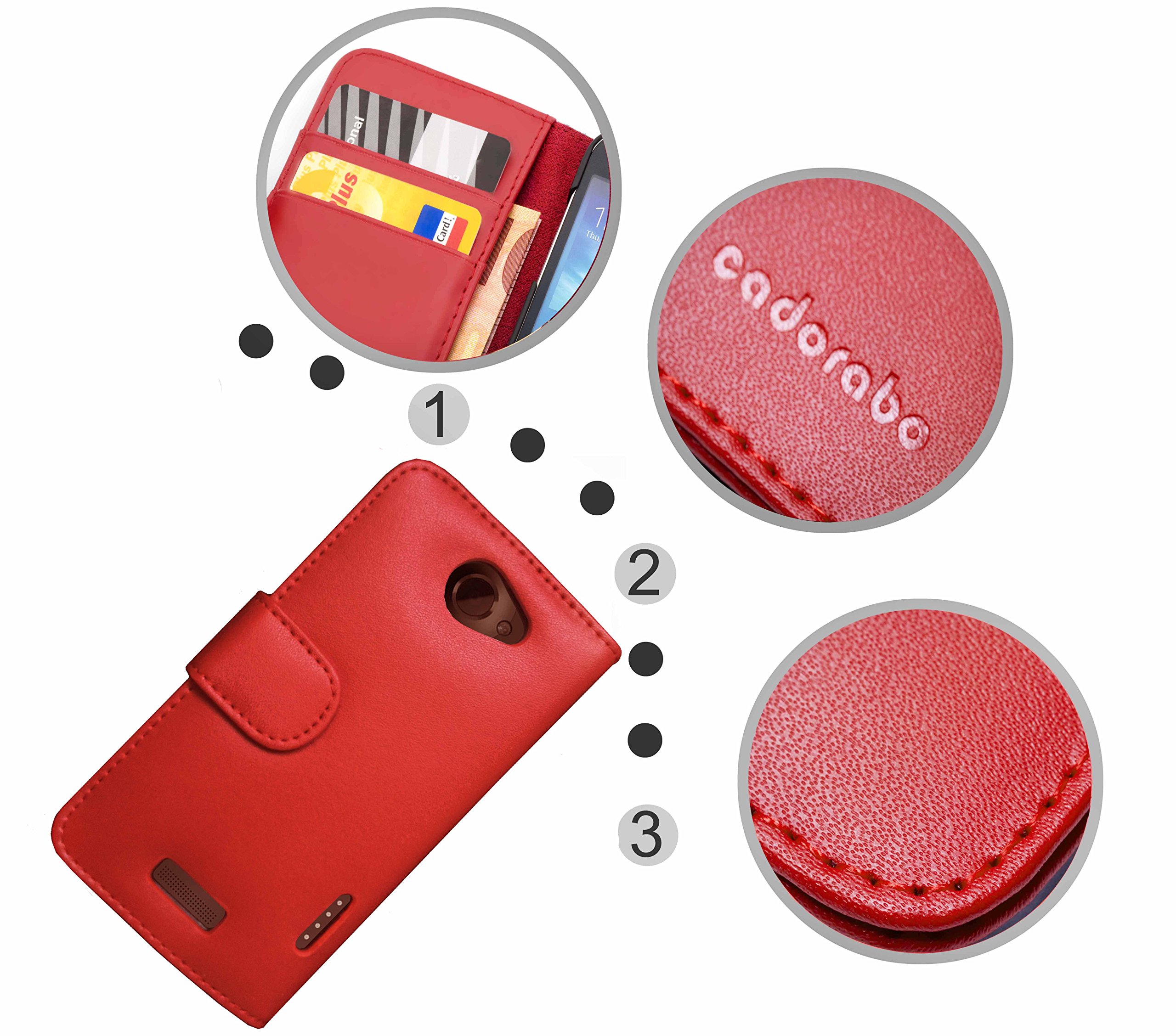 Cadorabo Custodia Libro per HTC U12+ (Plus-Version) in NERO CARBONE - con Vani di Carte, Funzione Stand e Chiusura Magnetica - Portafoglio Cover Case Wallet Book Etui Protezione