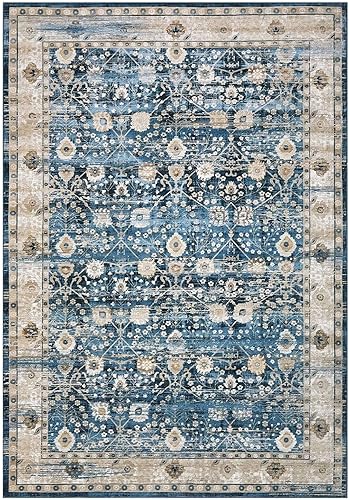 Miniatura 78 de COZYLOOM Alfombra de área de 2 x 6 pies, tribal, envejecida, para entrada, medallón vintage, alfombra para interiores, alfombra de pelo bajo, suave