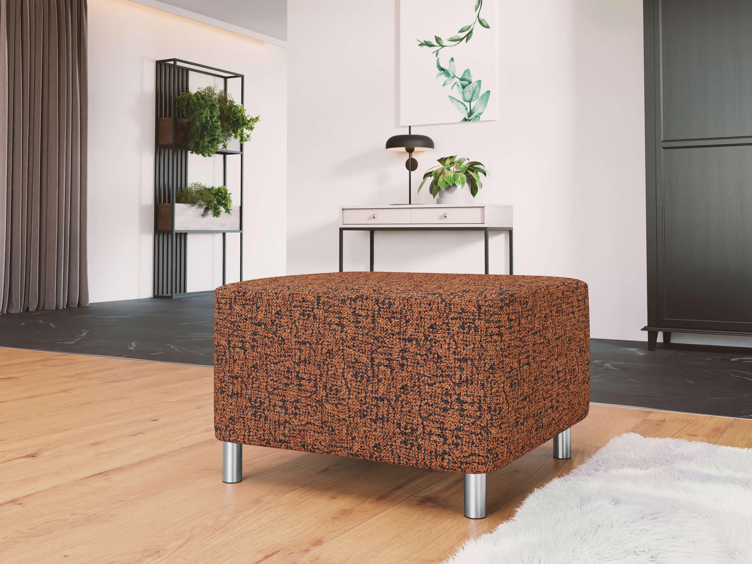 Mirjan24 Moderner Polsterhocker Dover, Sitzhocker Hocker Sitzbank Fußbank Pouf Farbauswahl (Bella 40)