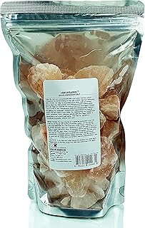 IndusClassic 2 lbs Sole Himalayan Salt Chunks Stone, Increase Hydration, Energy, Vibration, and Replenish Electrolytes with 84 Trace Minerals