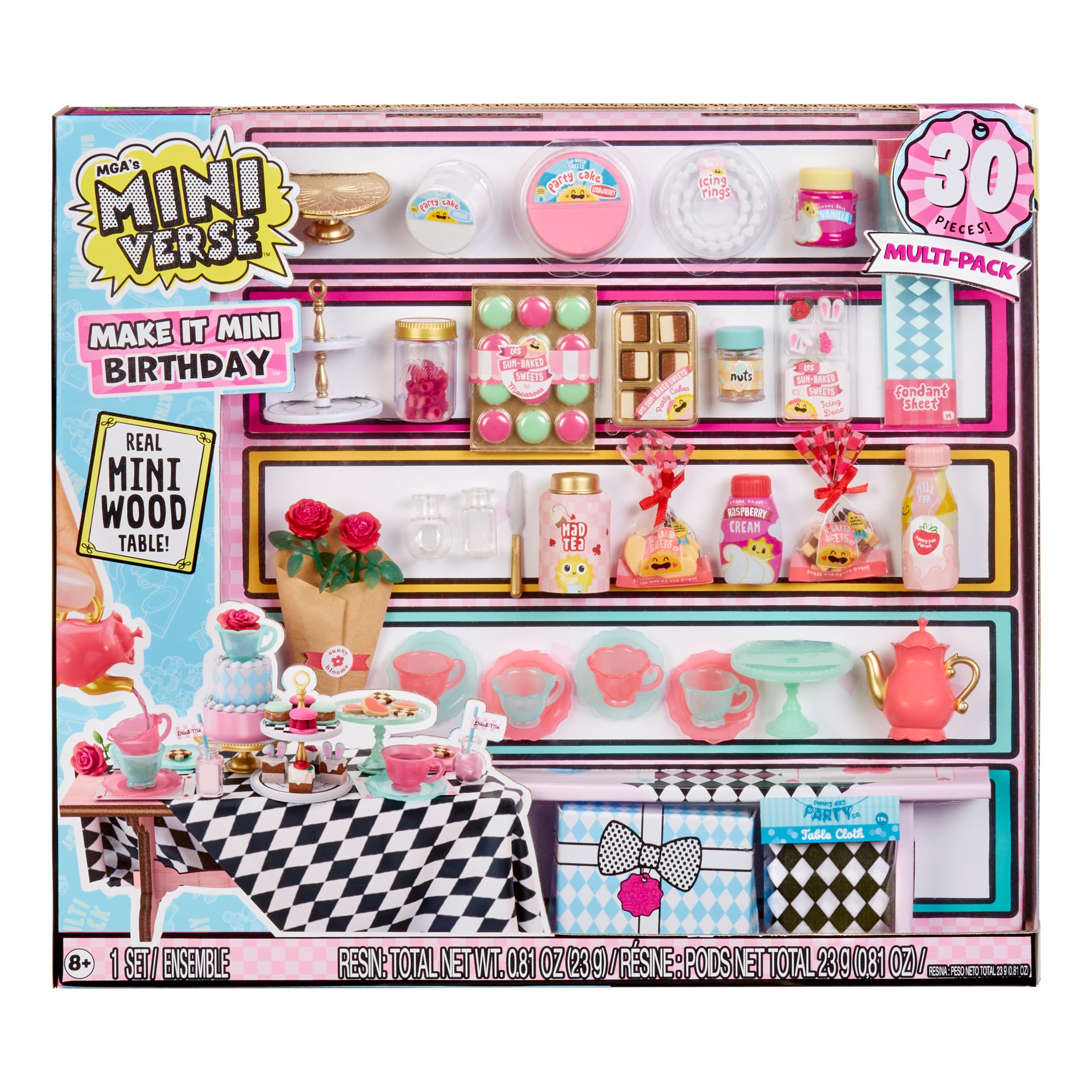MGA's Miniverse Make It Mini Birthday Multipack by MGA – Mini Collector's Items, DIY, Resin Games, Replicas, Novelty, Favours, for Collectors and Children – Ages 8+ – Not EDIBLE
