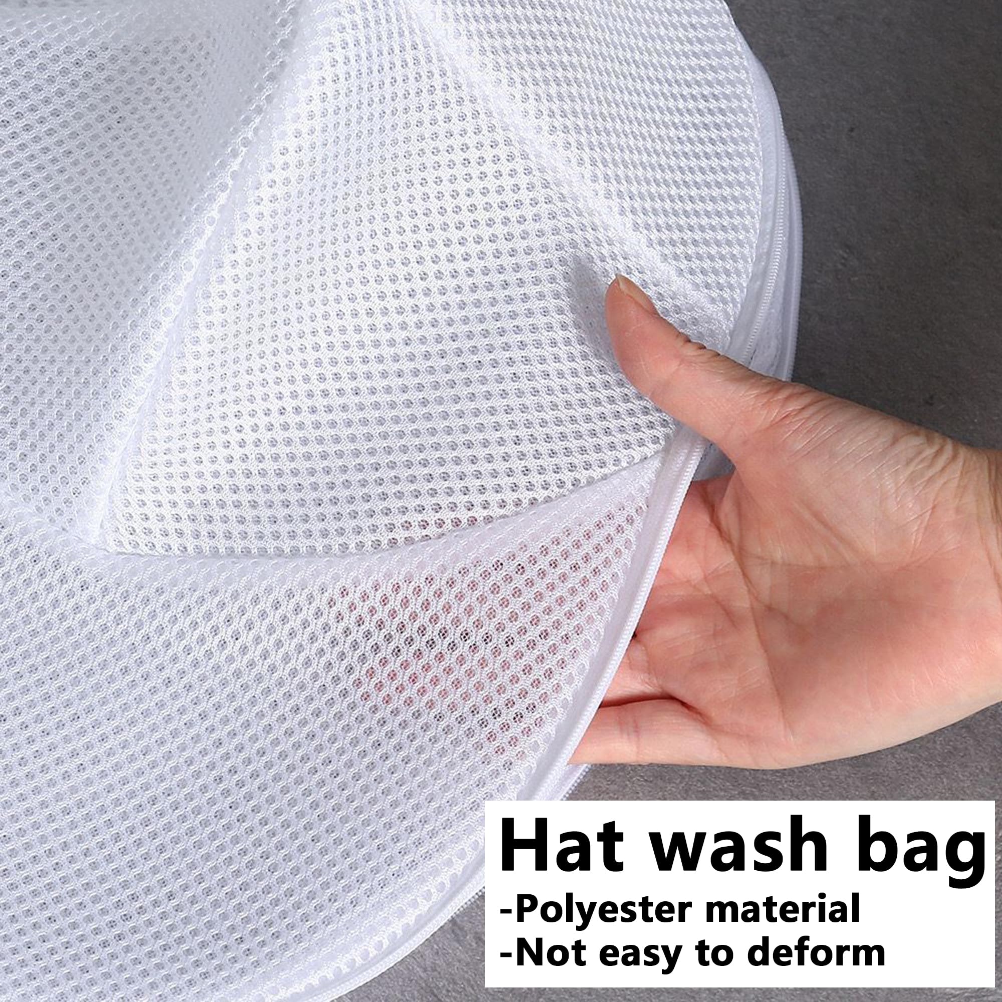 Panier à Linge Pour Casquettes 2 Pièces - Garde La Forme Des Chapeaux Au Lavage - Compatible Machine à Laver Et Sèche-linge - 5