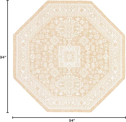 Miniatura 418 de Rugs.com Outdoor Aztec Collection Alfombra – 4 x 6 pies alfombra de tejido plano gris carbón perfecta para salas de estar, grandes comedores, planos