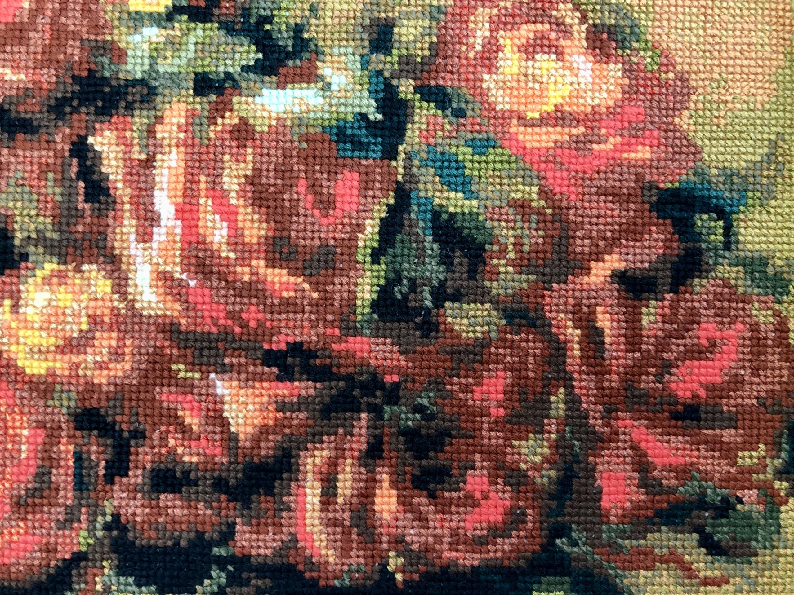 RIOLIS - Bouquet di Rose da un dipinto di Pierre-Auguste Renoir 1402, Punto croce 40x48cm, Punto croce kit da ricamare, Disegni da ricamare, Embroidery kit, Kit ricamo punto croce