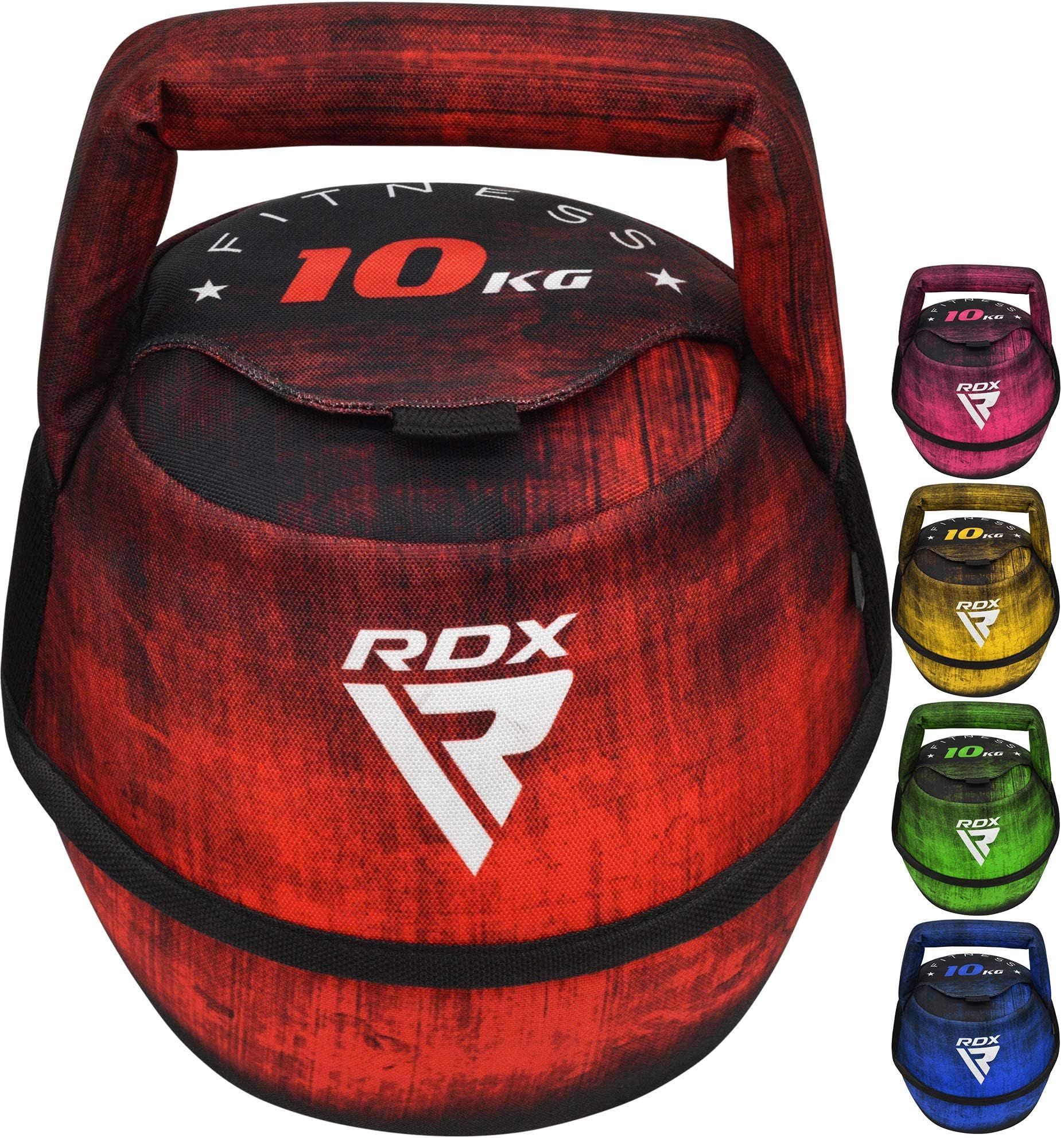 RDX Kettlebell Weights Sandbag with Handle, Fitness Strength Training Weight Lifting Bodybuilding Cardio Workout Swings Squats Snatch Deadlift Thruster Available In 4 6 8 10 KG, Home Gym Men Women