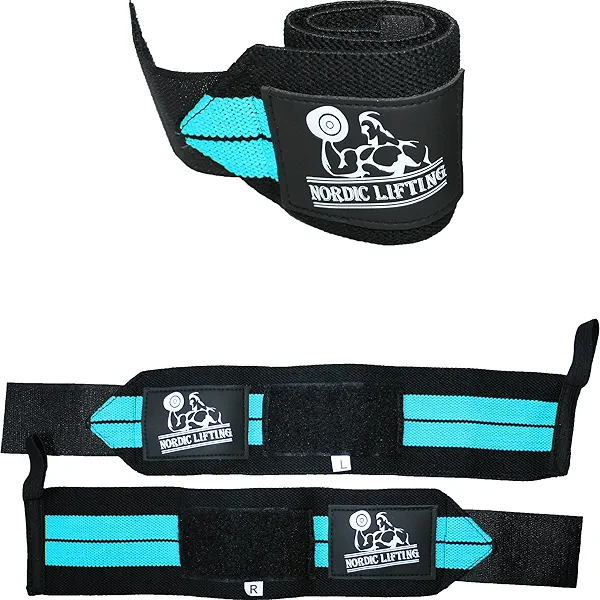 Wrist Wraps (1 Pair/2 Wraps) for Weightlifting/Cross Training/Powerlifting/Bodybuilding - for Women & Men - Premium Quality Equipment for The Absolutely Best Hand Strength & Support - 1 Year Warranty