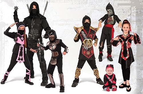 Miniatura 2 de Rubie's Costume 630937-L Disfraz de ninja zombi para niño, grande, multicolor, Varios colores