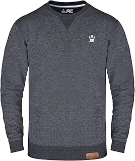 JRC Just Royal Clothing JRC Mens Fleece Crewneck Sweatshirts & Pullovers, Round Neck Long Sleeve Jumper, Sweater for Sports & Workwear
