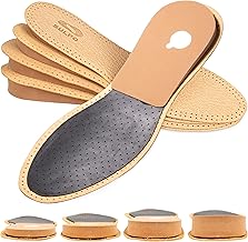 Solette per scarpe rialzate – Solette in pelle con cuneo sul tallone – solette per scarpe – Altezza del tallone – Taglia 41/42 – Altezza 2 cm